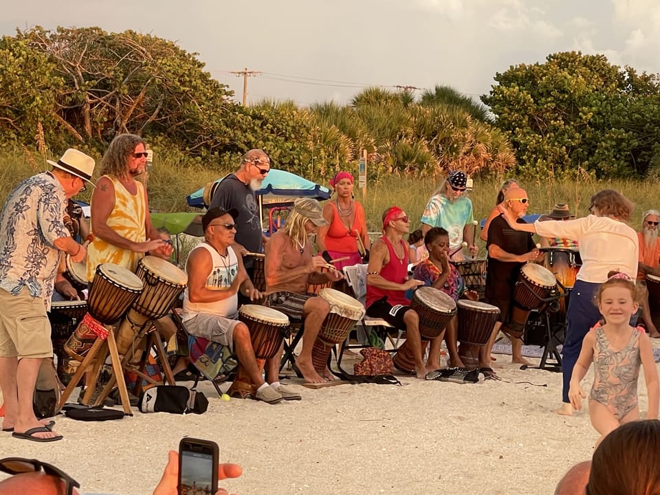 Nokomis Beach, drum circle - Saturday nights
