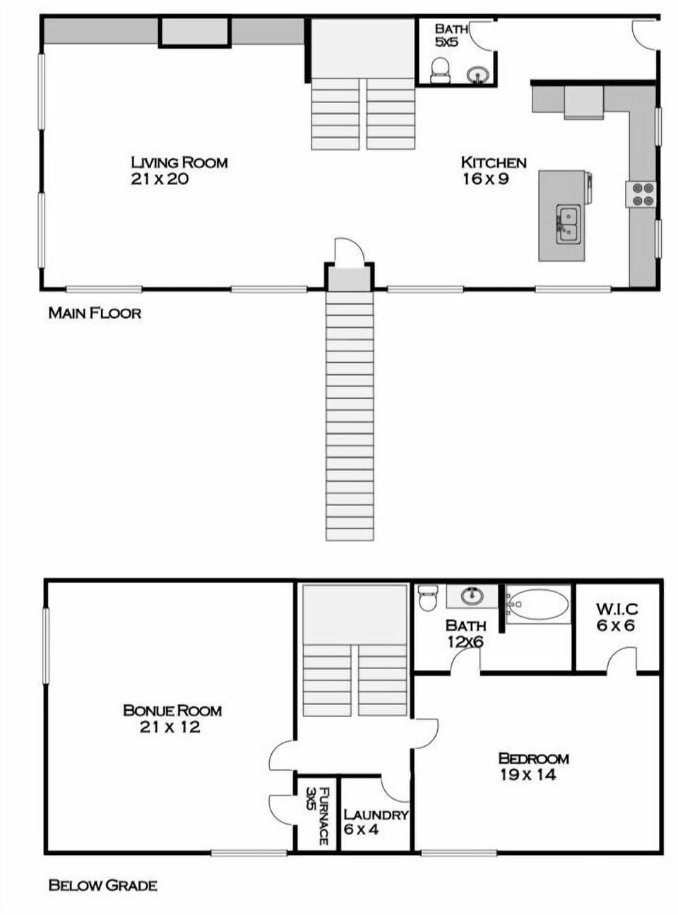 Bedroom=2 Queen. Bonus Room=2 bunkbeds, 2 couches, & TV. Utility=Washer/Dryer