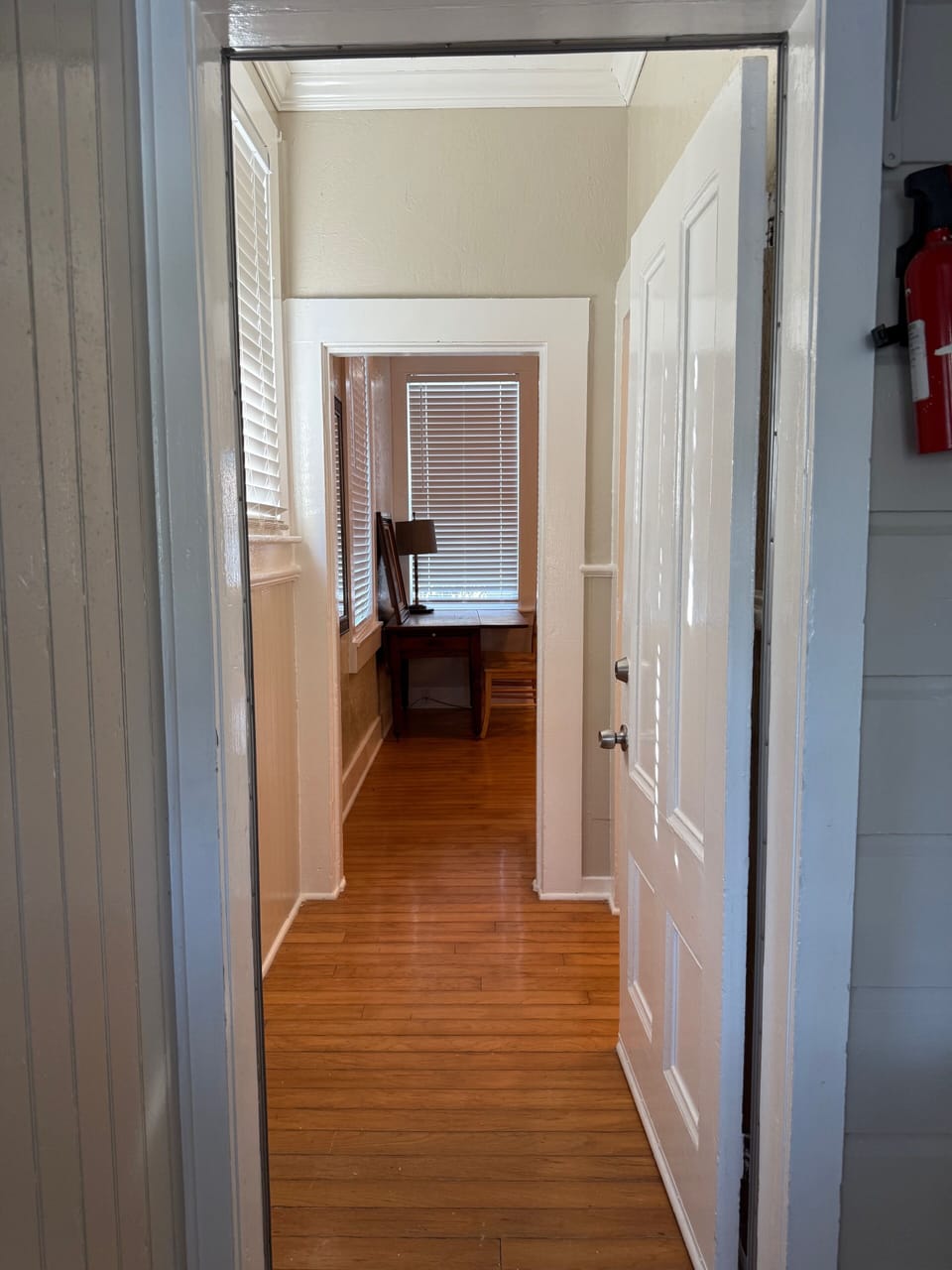 Private laundry with Washer and Dryer in the mud room.