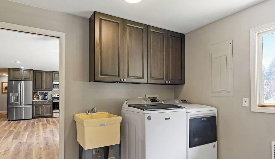 Laundry machines available for guest use