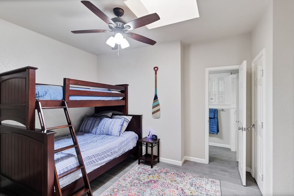 3rd bedroom with twin over double bed.