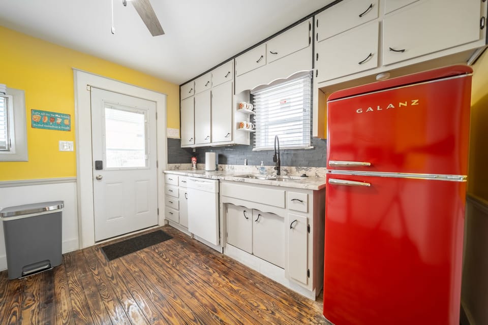 Kitchen fully stocked with everything you need.