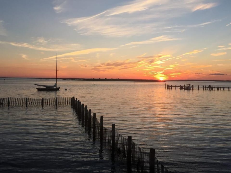 Sunset at the end of the street