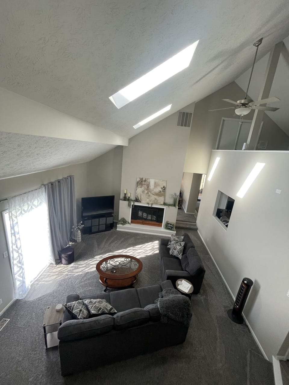 Large living room. Plenty of seating. Smart tv with wifi