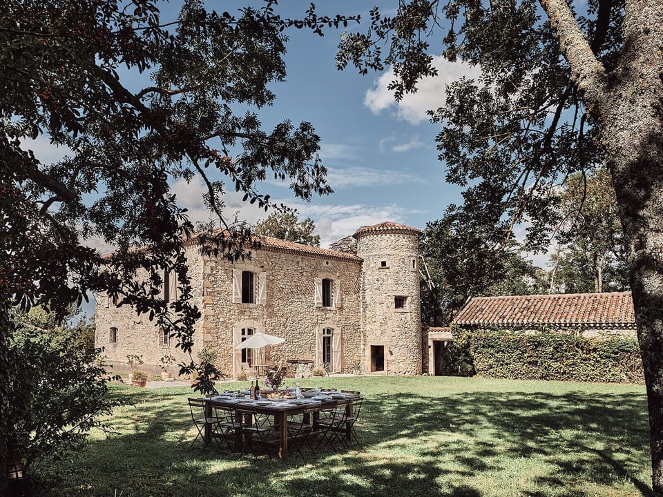 The Chateau is surrounded by a 12th century wall, protecting its gardens.