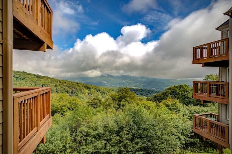 View outside the balcony. 