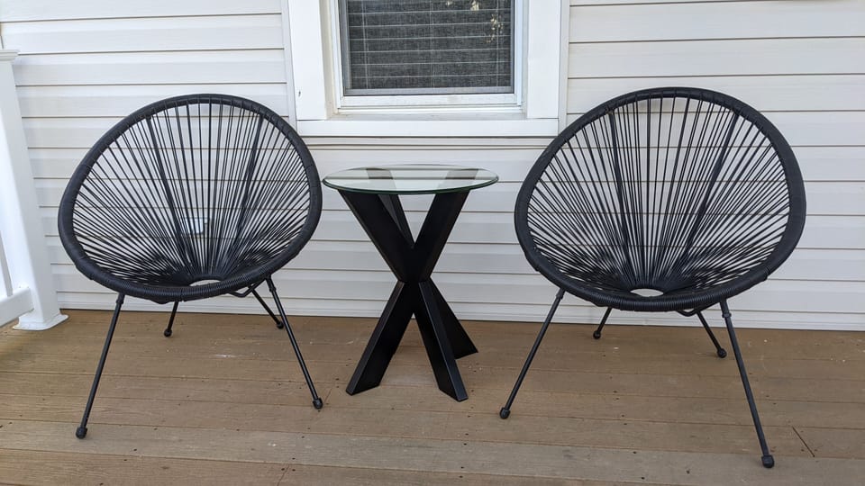 Front porch to relax, unwind, and people watch