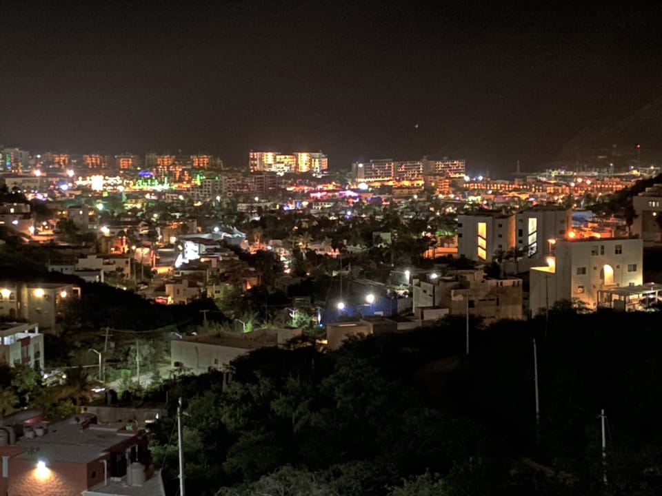 The night time view with city lights is just as wonderful as the day time views!