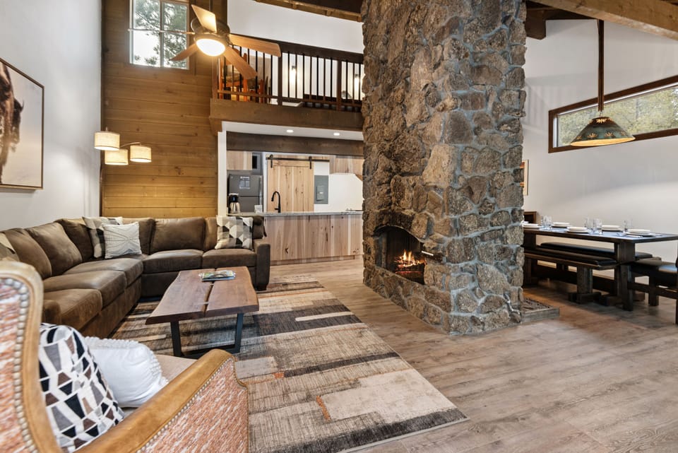 Living Area and Fireplace