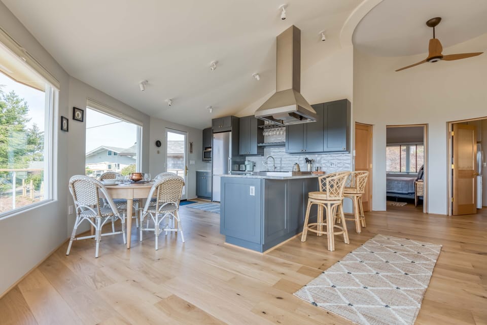 Kitchen and dining with latest appliances