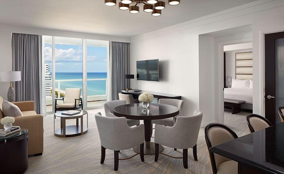 Gather for easy meals with sweeping beach views nearby.