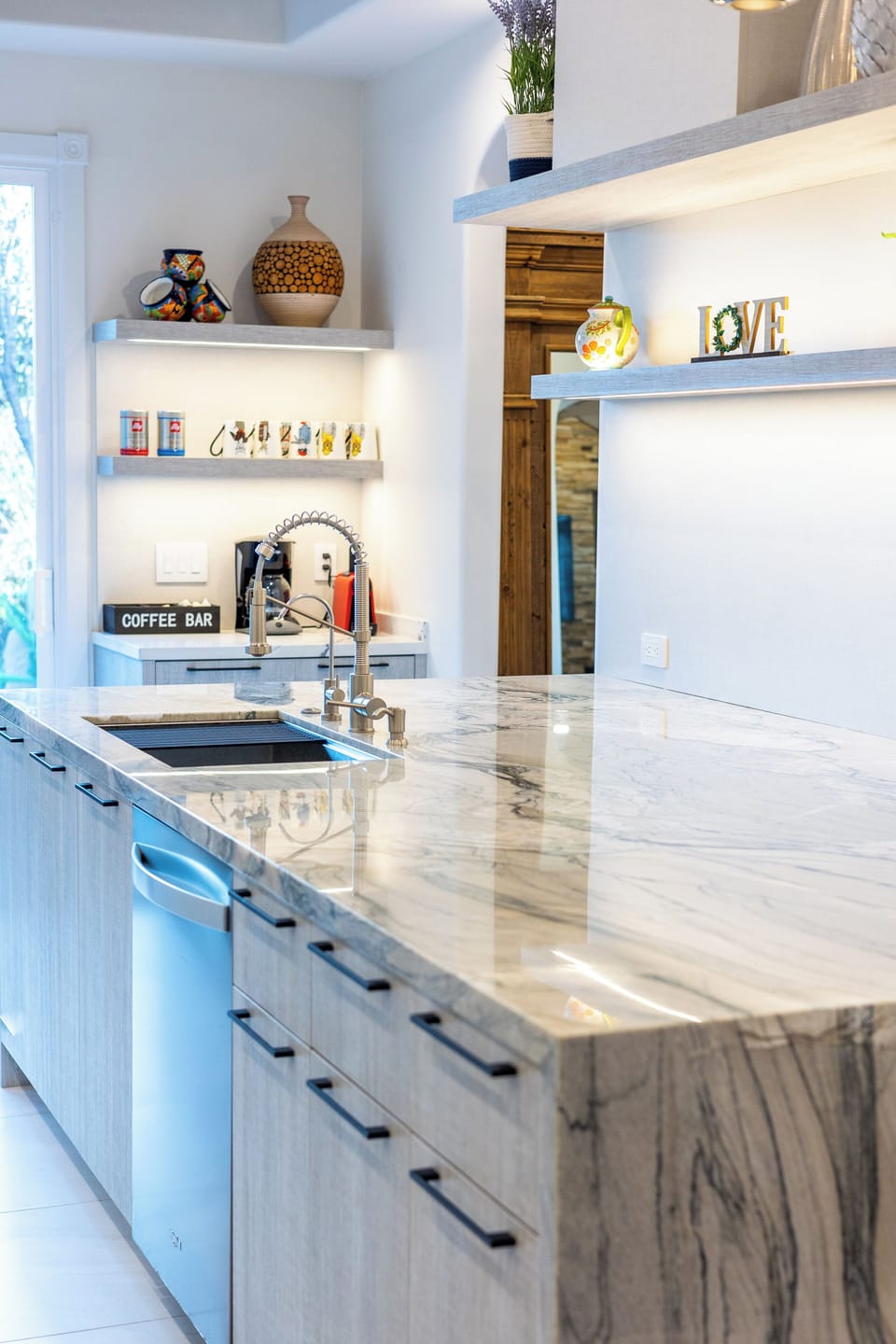 Coffee Bar. Nespresso anyone? Drip coffee with Regular/Decaf also provided.