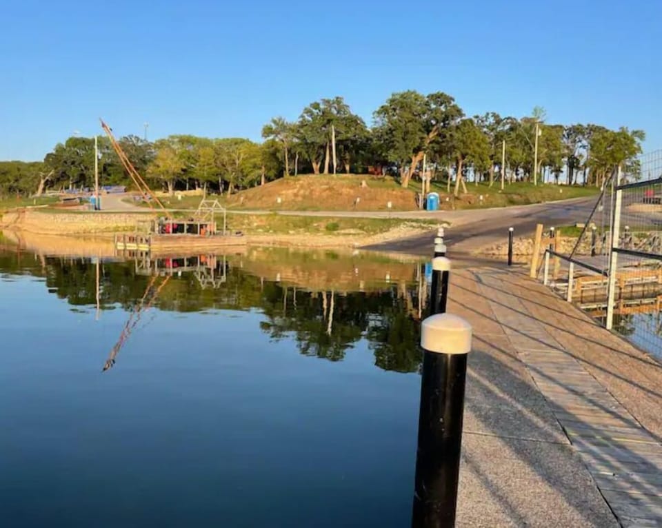 View of boat ramp from the dock. 