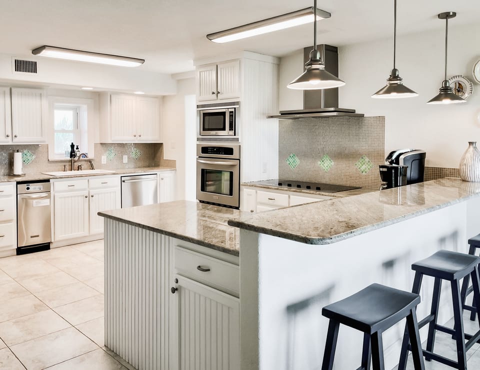 Spacious kitchen. 2 full fridges.