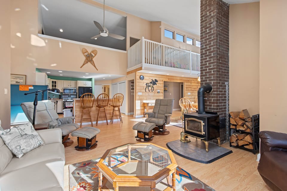 Sitting Room with Wood Stove