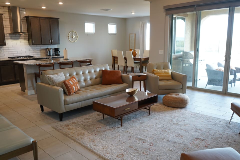 Plenty of seating, stylish and clean