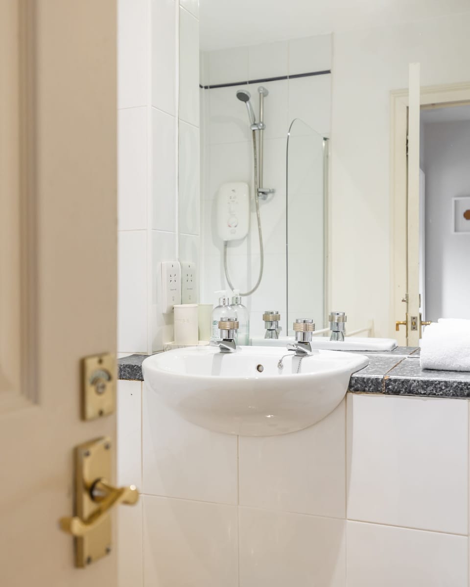You’ll have aromatic handwash and a large vanity to keep all your toiletries