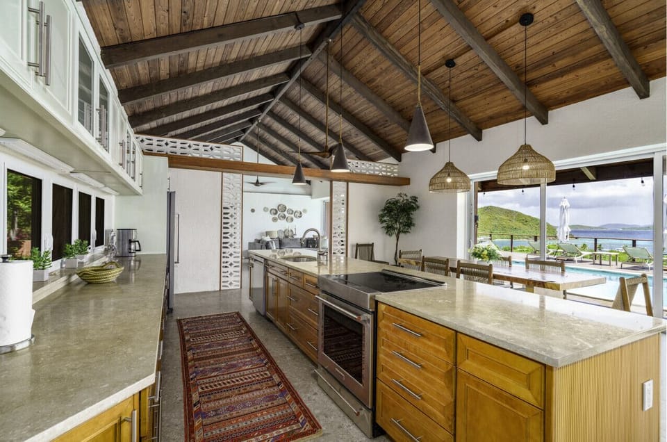 The spacious, well-appointed kitchen.