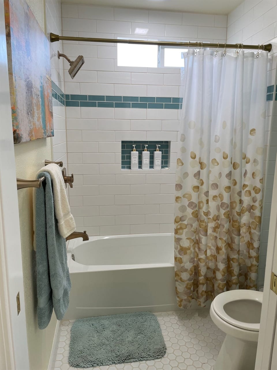 Bathroom includes all the necessary amenities. 