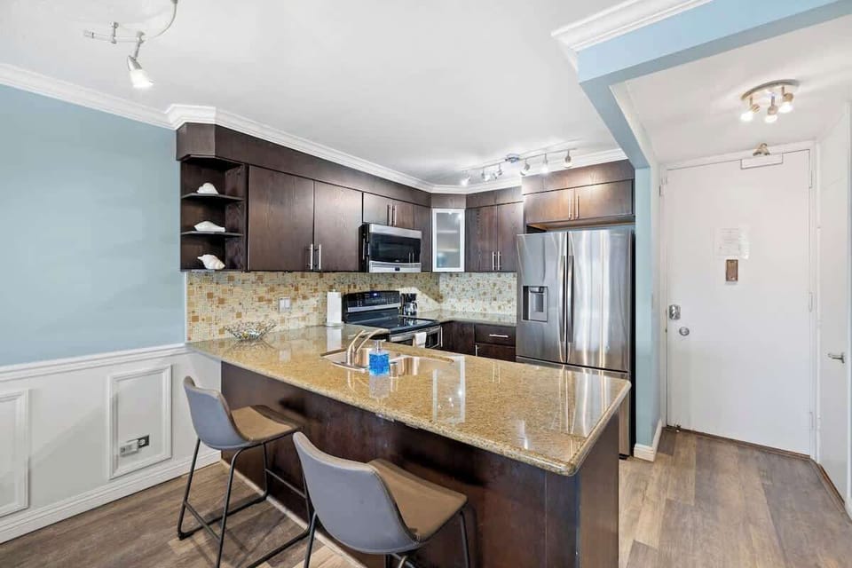 Stylish kitchen ideal for whipping up meals or enjoying your morning coffee.