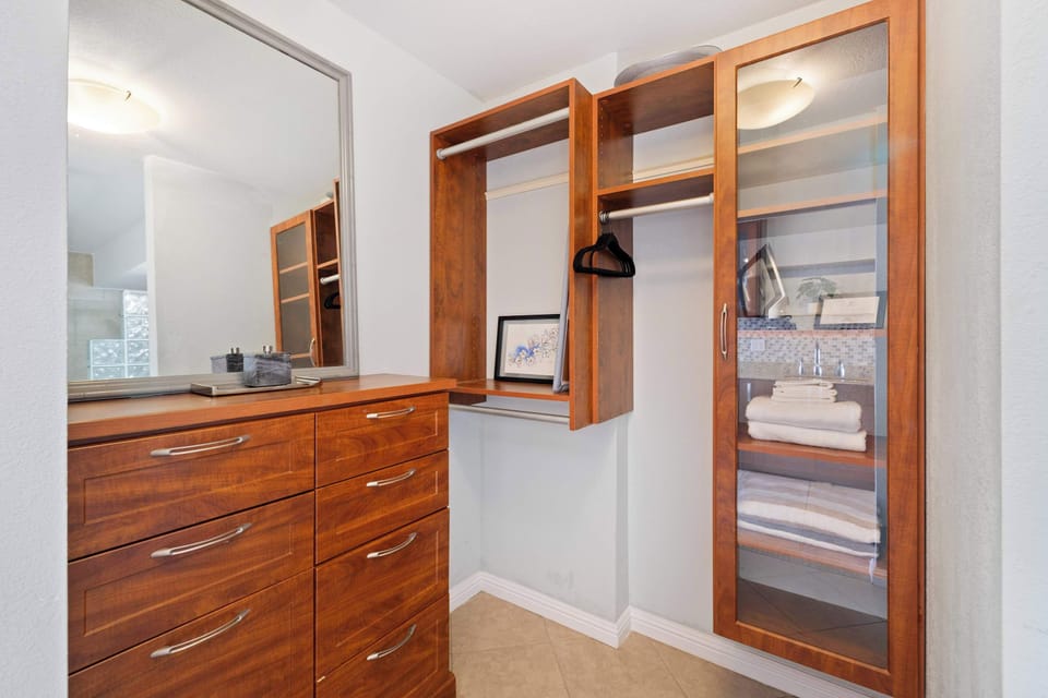 Closet and large mirror