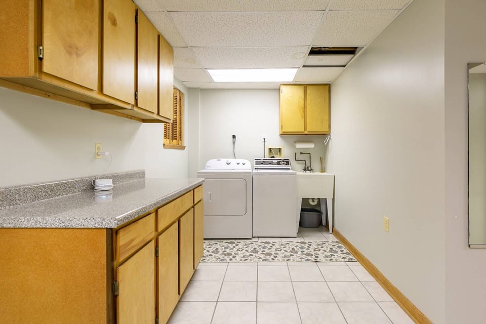 Full-size laundry room on the lower level.