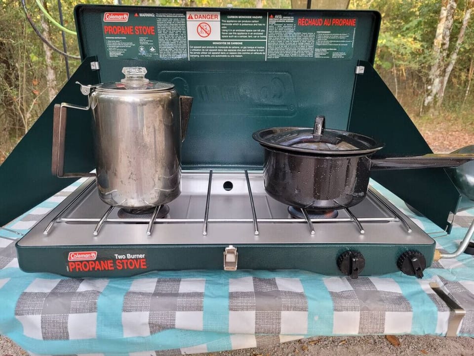 2 burner Coleman propane camp stove when you need extra