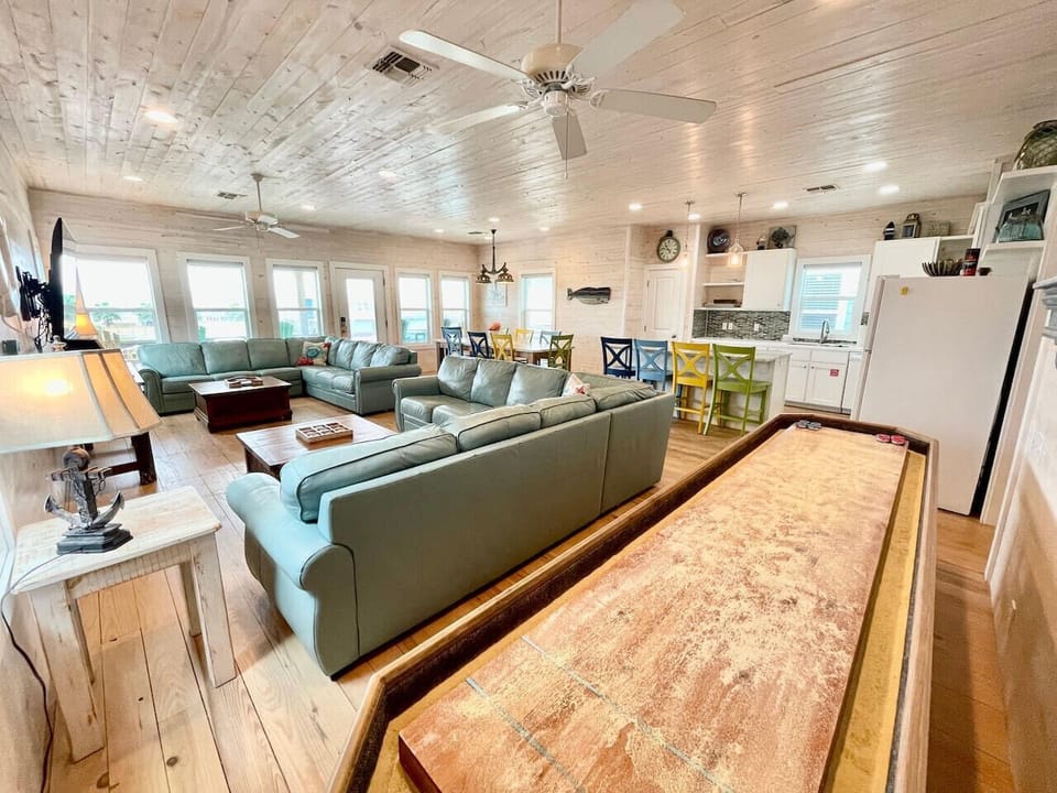Bright coastal living space