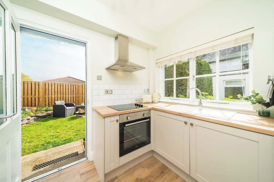 Kitchen leading to private garden space