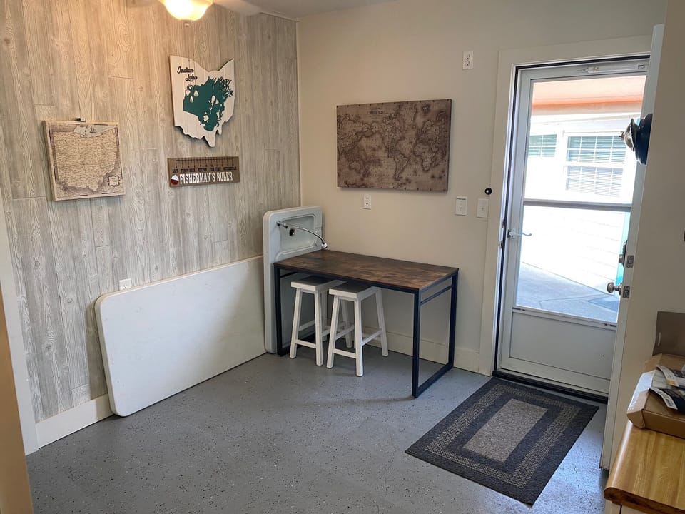 Map room to figure out your way around, store some gear, coolers, etc