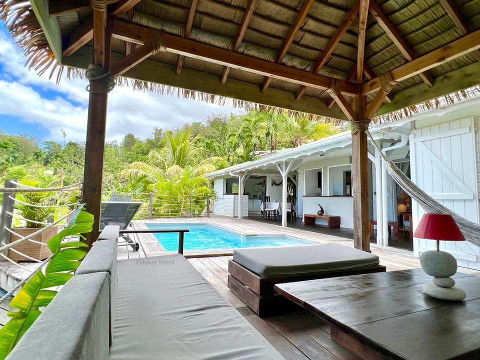 Villa Corali from the straw hut lounge