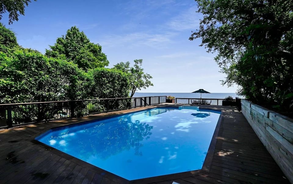 Swim laps or play in the 40-foot pool