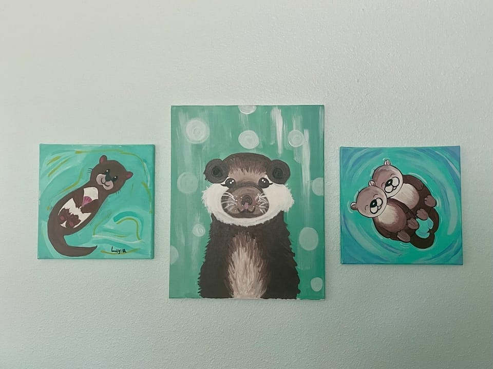 playful otter art to make you smile