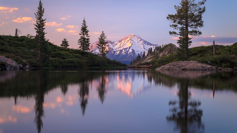 The Mount Shasta area is beautiful with wonderful hikes.  You can get a wonderful view of Mount Shasta from Heart Lake, a short hike from Castle Lake.