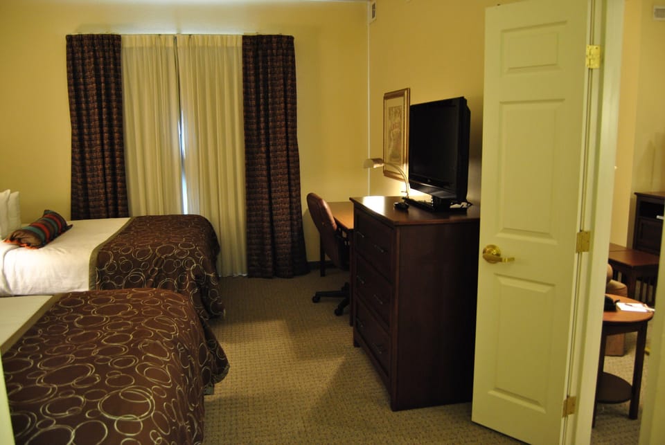 Drift to sleep in the comfortable bed.
