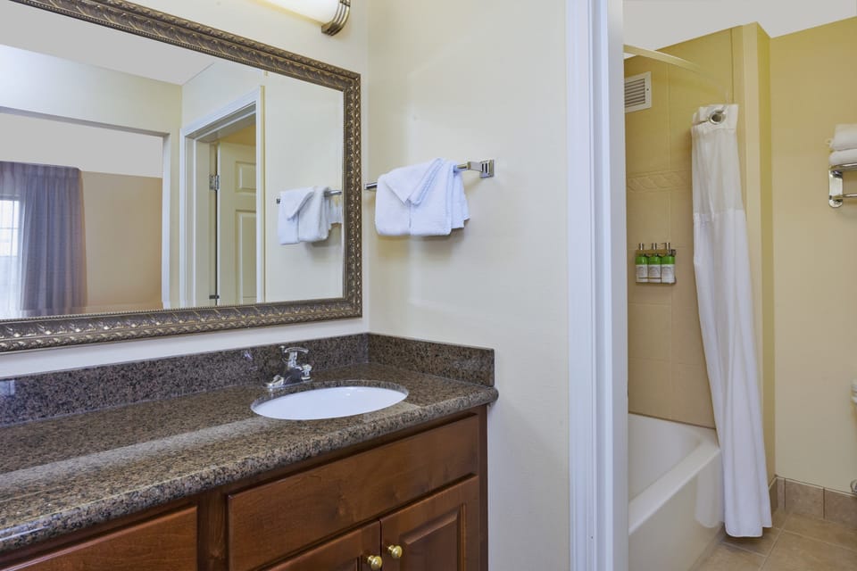 Get ready for your day in the bathroom.