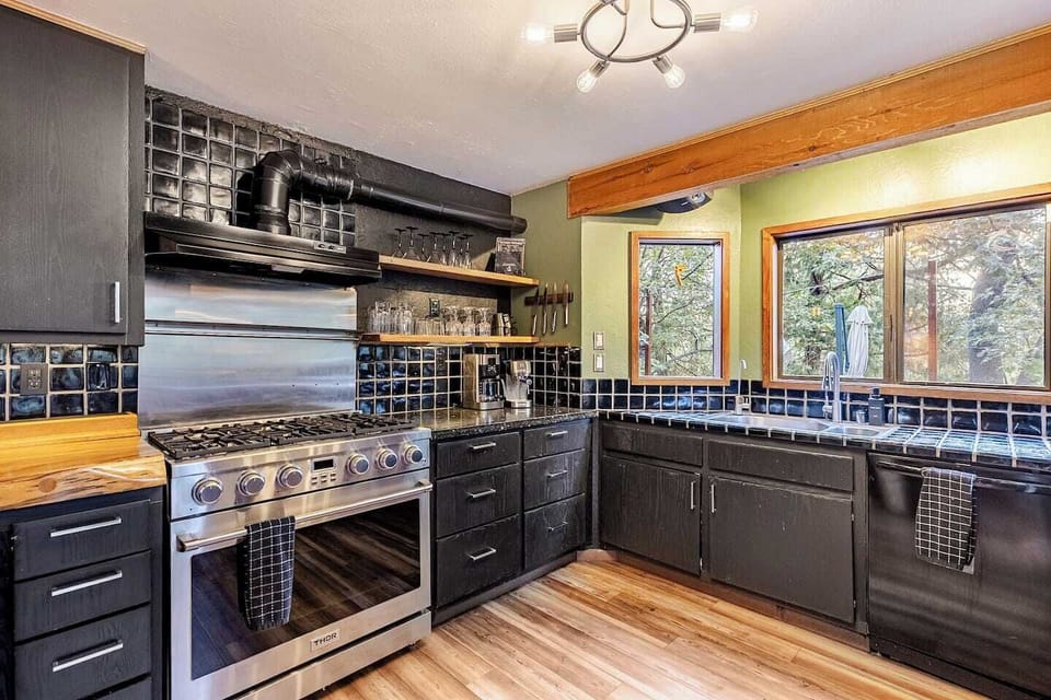 Well-equipped kitchen for cooking, hosting, holiday meals and retreat dining.