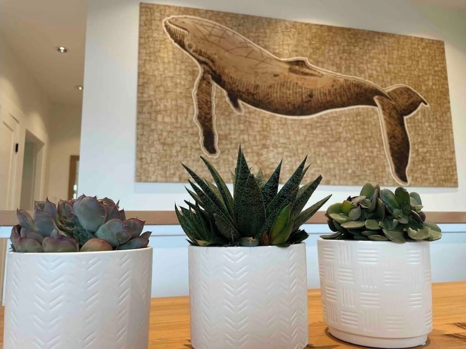 Custom local art throughout the home.