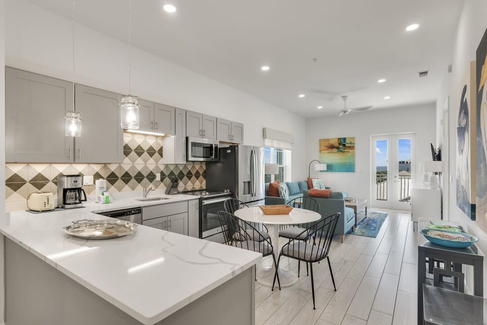 Kitchen with seating for 4