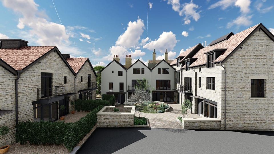 private gated mews with garden