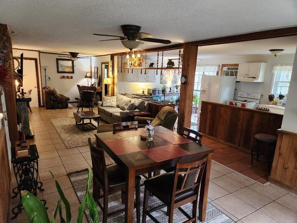 Spacious open concept. We hope you have everything you need. :)