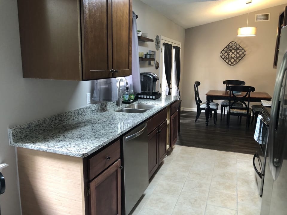 View of the galley kitchen