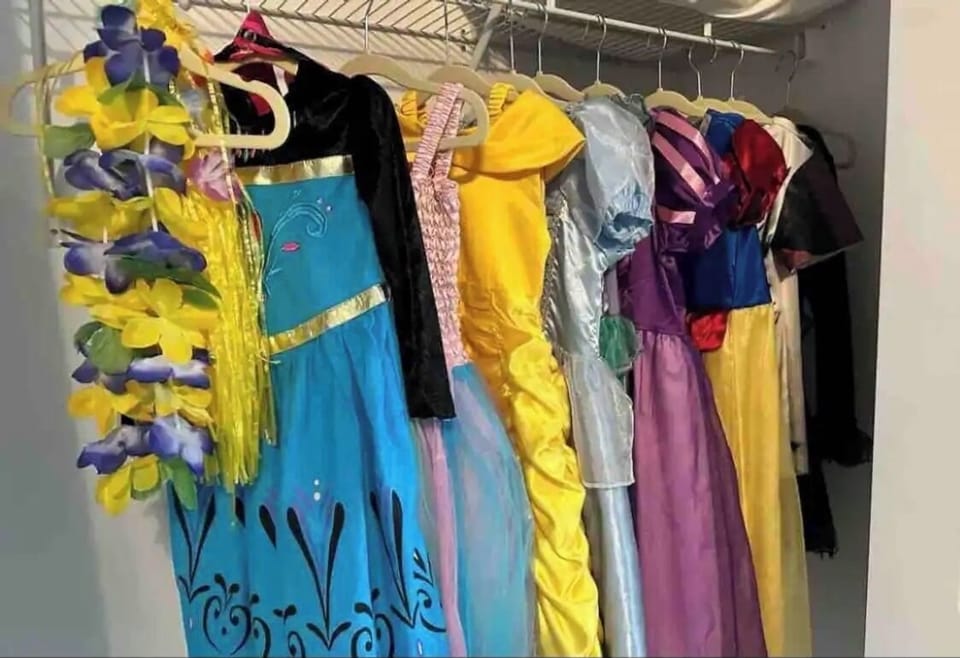 Let your princess to step into a fairytale in this room full of costumes