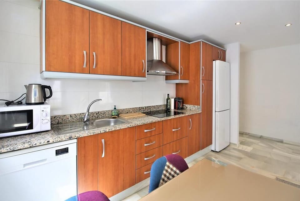 Modern kitchen is fully fitted with all the appliances