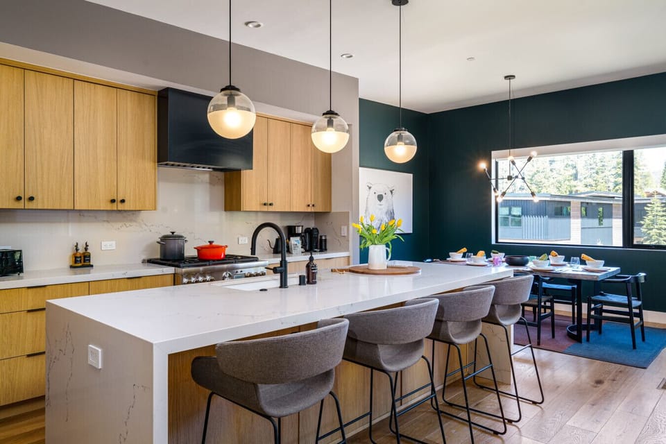 Large kitchen island for gathering