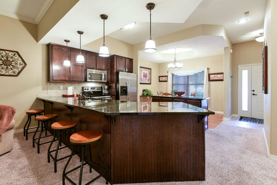 Cook and connect with open kitchen and dining space