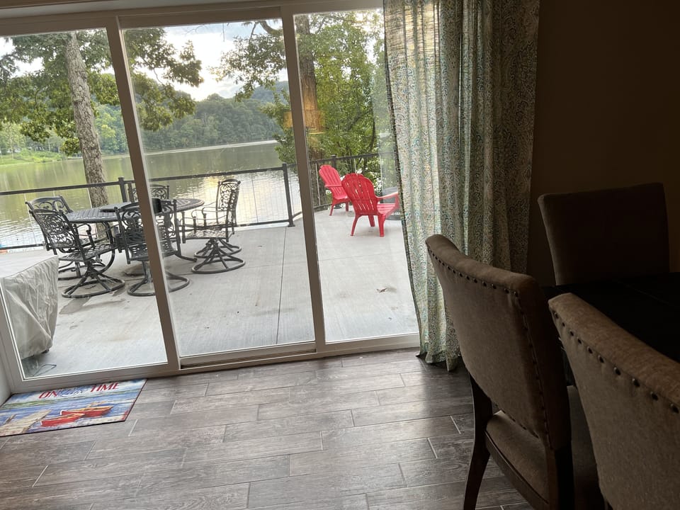 The view from the dining table.