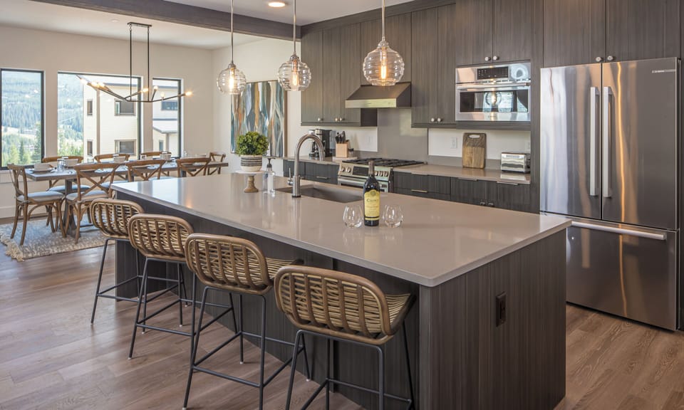 Kitchen with Bar Seating for 4