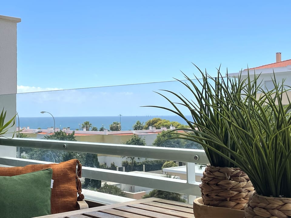varanda com vista para o mar