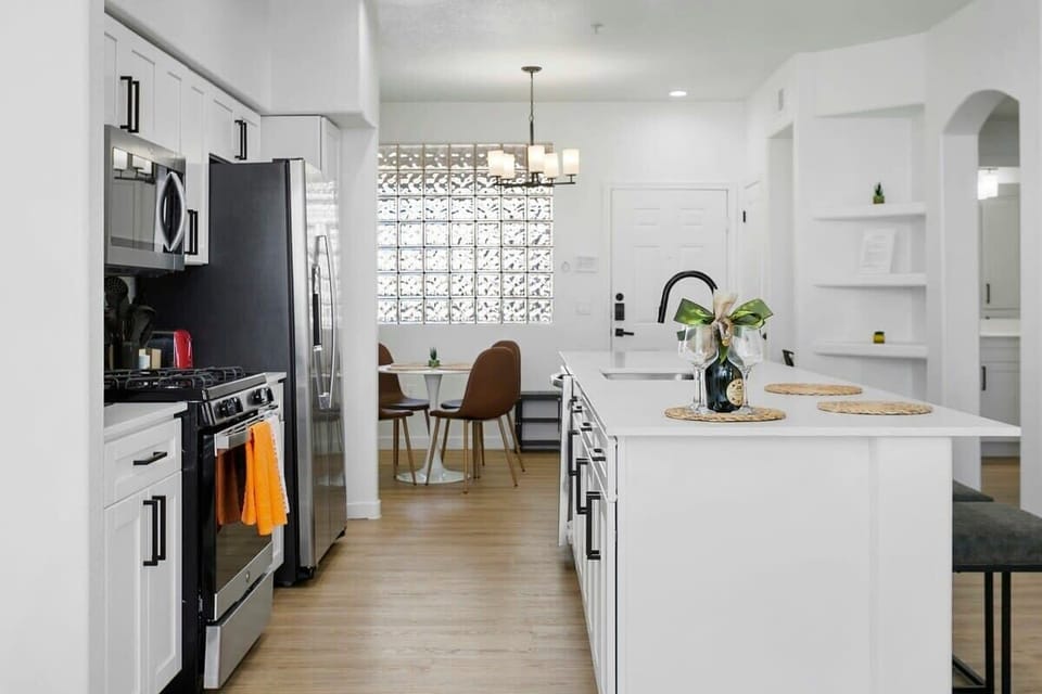 Dining area and kitchen
